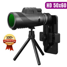 50X60 HD BAK4 Monocular Telescope+Phone Clip+Tripod Night Vision Outdoor Hiking picture