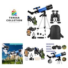 Travel Telescope with Backpack - 70mm Refractor Telescope & 10X50 HD Binocula... picture