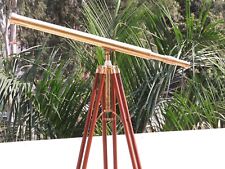 NAUTICALMART Nautical Brass Harbor Master Floor Standing Telescope 60