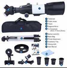✅️🏅700mm Professional Astronomical Telescope 210X w/Phone Adapter Barlow Lens  picture
