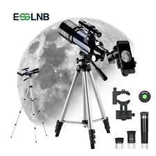 70mm Lens Telescope Adjustable Tripod Mobile Holder 3X Barlow for Moon Watching picture