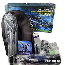 USCAMEL Refractor Telescope 70/400 AZ Optical Glass & Metal Tube Backpack Case picture