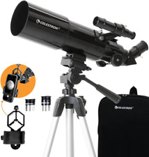 80Mm Portable Refractor Telescope Fully-Coated Glass Optics for Beginners  picture