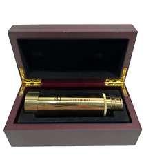AdVantage Line Promotional Solid Brass Telescope With Rosewood Case ~ New picture