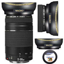  WIDE ANGLE + MACRO LENS FOR Canon EF 75-300mm f/4-5.6 III Lens EOS Rebel T5 T7 picture