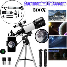 300X70mm Aperture Astronomical Telescope Refractor Tripod Finder Beginners Child picture