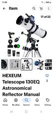 HEXEUM Telescope 130EQ Astronomical Reflector Manual Equatorial telescope picture
