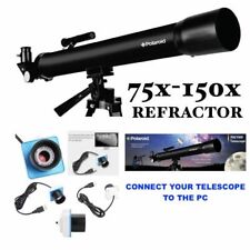 HD 150X TELESCOPE FULL SIZE TRIPOD LUNAR AND FOR STAR OBSERVATION + PC CAMERA picture