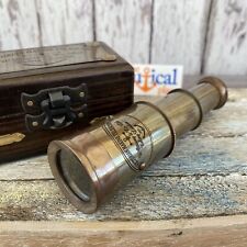 Victorian Brass Telescope with Box Antique Finish Monocular Spyglass picture