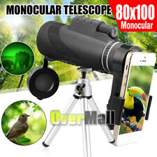 80x100 Zoom Optical HD Lens Monocular Telescope+Night Vision+Phone Holder+Tripod picture