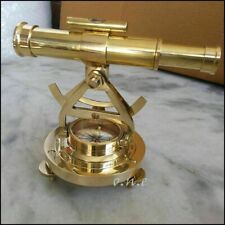 Compass Theodolite Brass Transit & Alidade Telescope Survey Instrument. picture