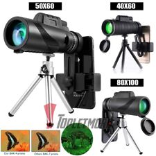 50X60/40X60/80X100 Zoom HD Lens Monocular Telescope +Tripod +Clip for Cell Phone picture