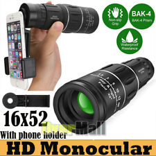 16x52 Zoom Hiking Monocular Telescope Coated Lens Camera HD Scope + Phone Holder picture