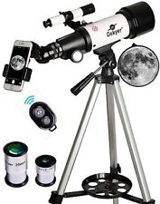 Compact Travel Refractor Telescope - Carry Bag Phone Adapter Wireless Remote picture