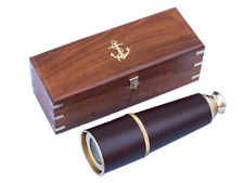Deluxe Class Admiral's Brass - Leather Spyglass Telescope 27