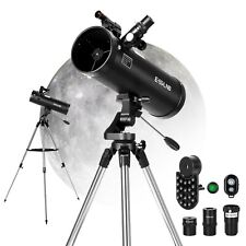 500mm Reflector Telescope 114mm Lens 25-150X with High Tripod Mobile Holder  picture