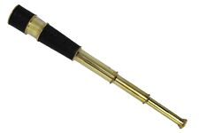 Gold Polished Black Leather Telescope picture
