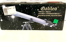 Galileo CC-2 700mm x 60mm Astro Terrestrial Refractor Telescope NIB -open Box picture