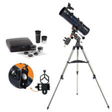 Celestron AstroMaster 130EQ Telescope with Eyepiece Kit Smartphone Adapter NEW picture
