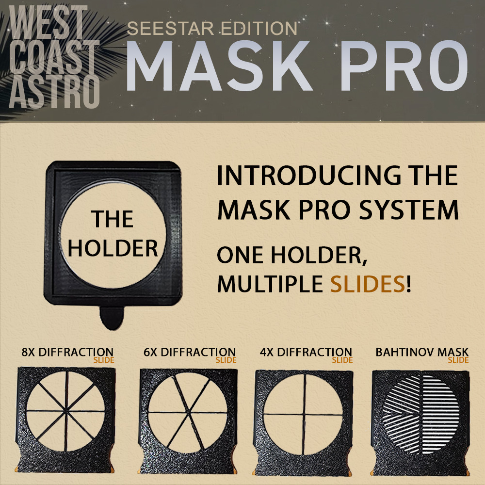 ZWO Seestar S50 - MASK PRO System Starter Kit (Bahtinov & Diffraction Masks)