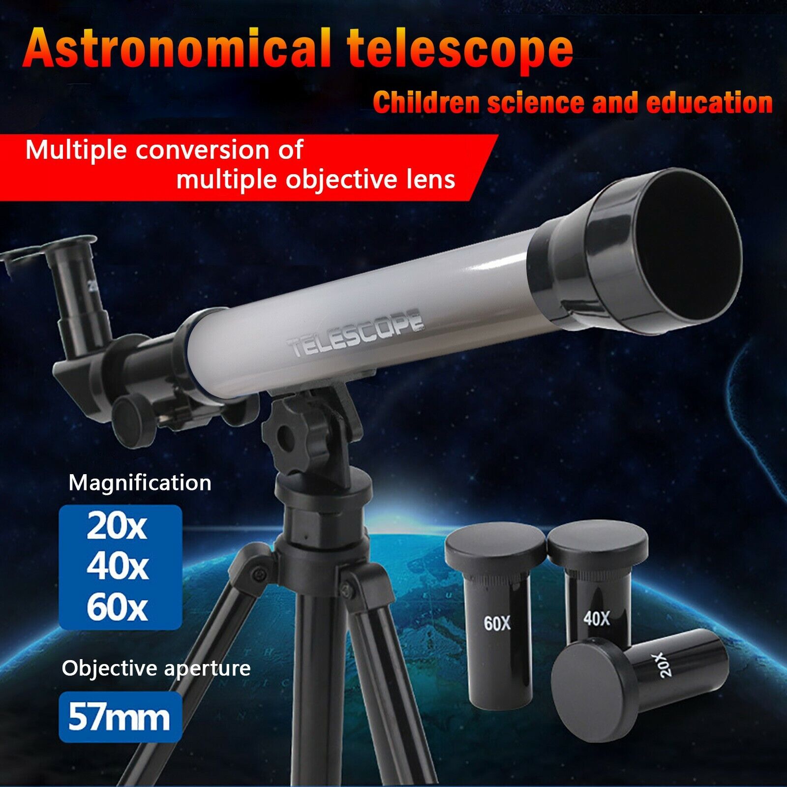 Children Science Education Astronomical Telescope Toys High-Powered Monocular. L