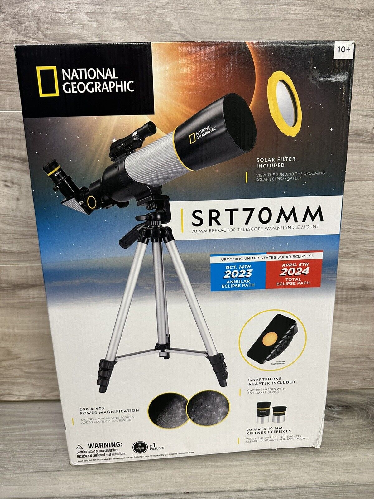 National Geographic 70MM Reflector Telescope W Panhandle Mount, Solar Filter