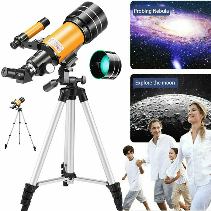 70mm Telescope High Magnification Astronomical Refractive Eyepiece Tripod Space