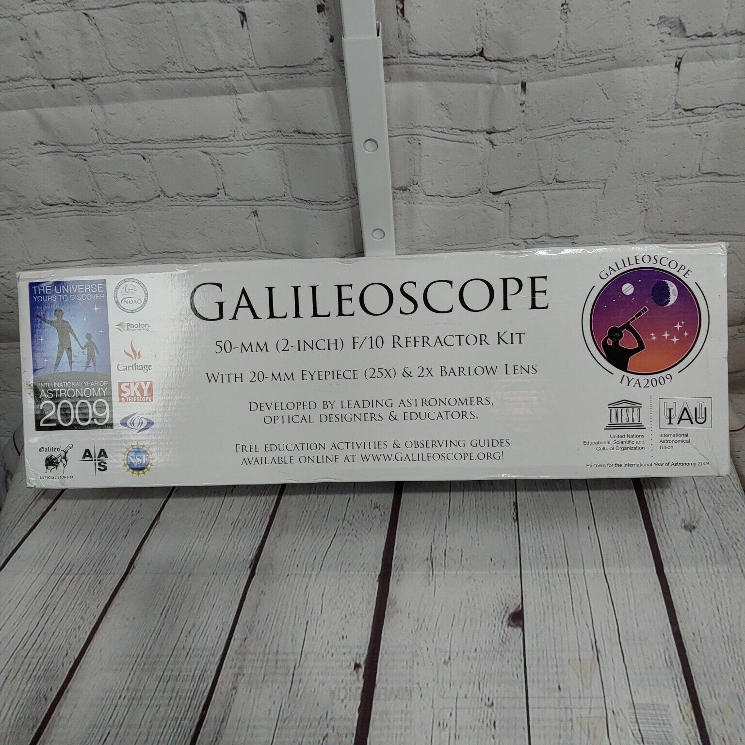 GALILEOSCOPE 50MM (2 in) F/10 Refractor Kit w 20MM Eyepiece 25X & 2X Barlow Lens