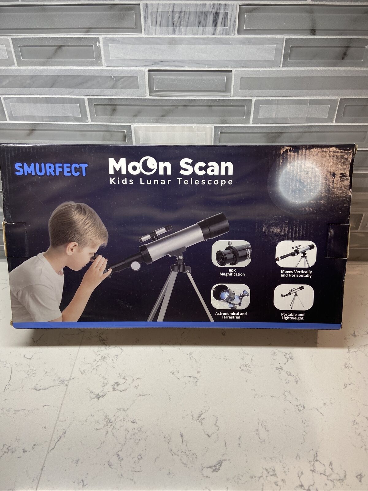 NIB Moon Scan Telescope W/ Tripod 90x for Moon Watching Kids 