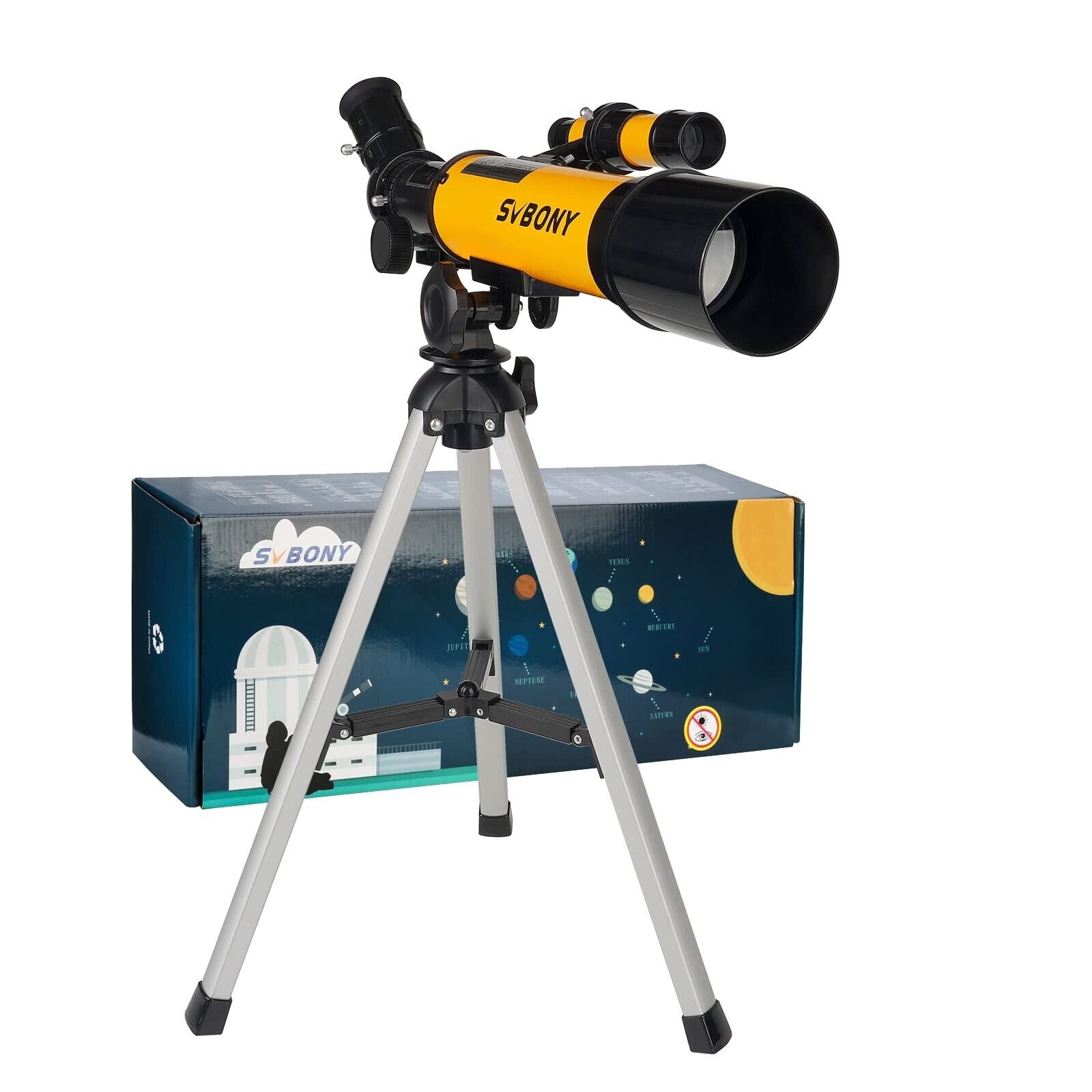 SVBONY SV502 Telescope for Kids, 50mm Kid Telescope with 5X20 Finder Scope, G...