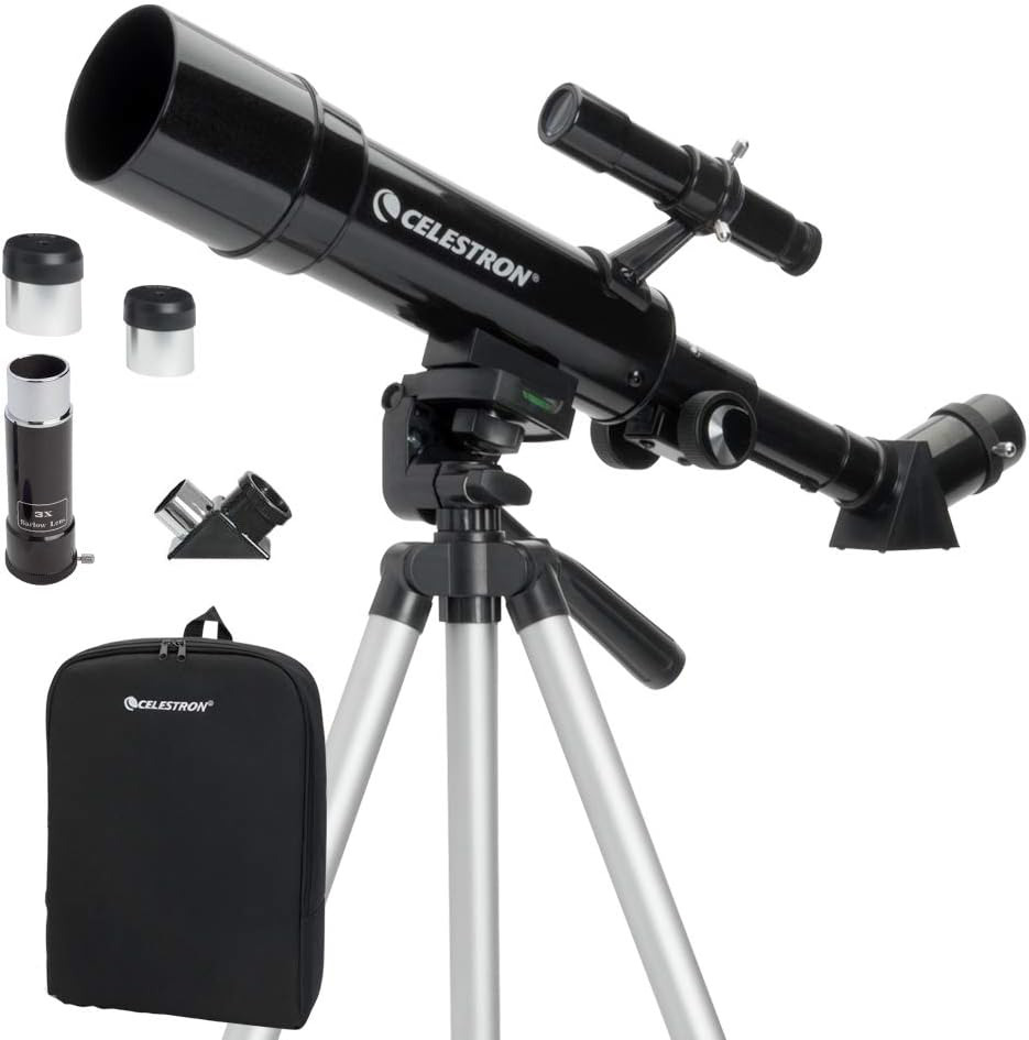 Celestron - 50mm Travel Scope - Portable Refractor Telescope - Fully-Coated - -