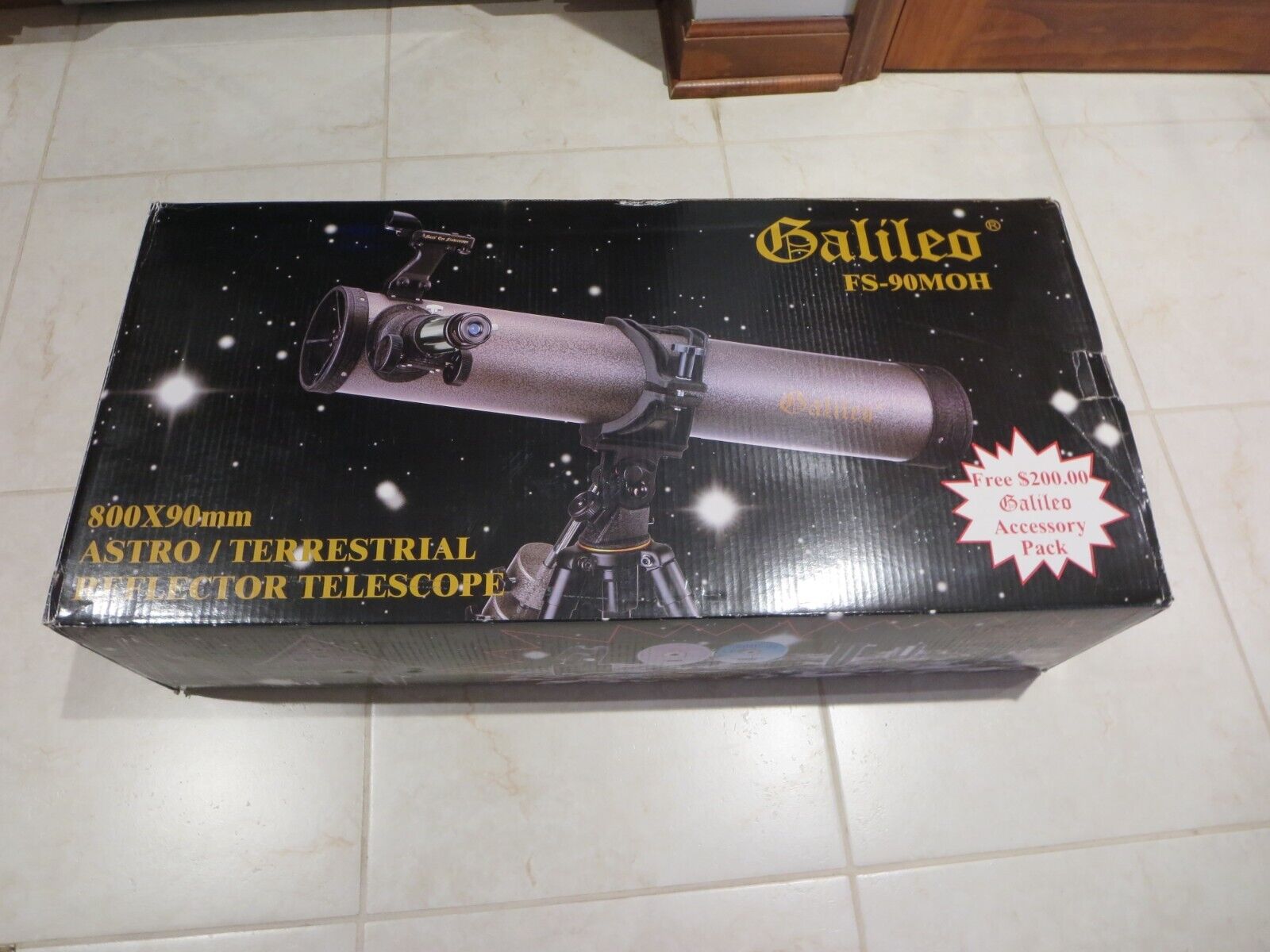 Galileo FS-90 800mm x 90mm Astro/Terrestrial Reflector Telescope