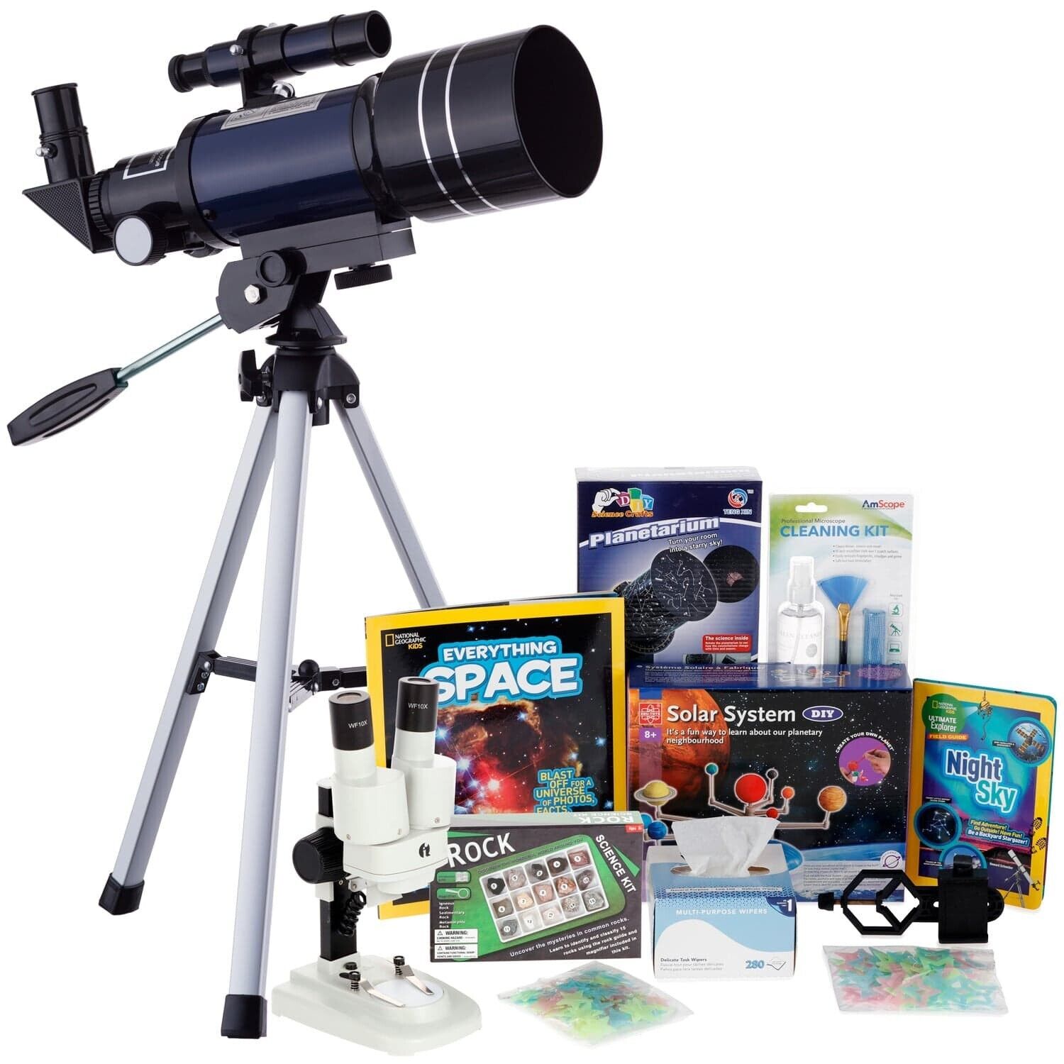 Kids Telescope Space Watcher Series 15-150X 300x70mm Compact Telescope Kit 8