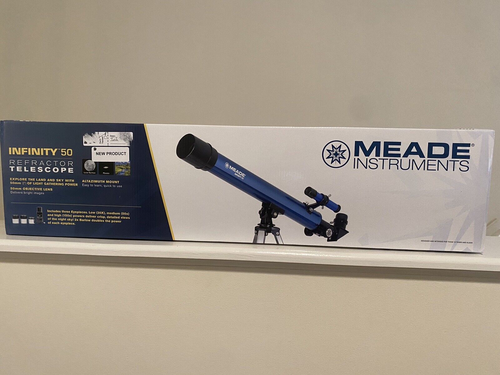 Meade Instruments Infinity 50mm Refractor Telescope. New, Open Box