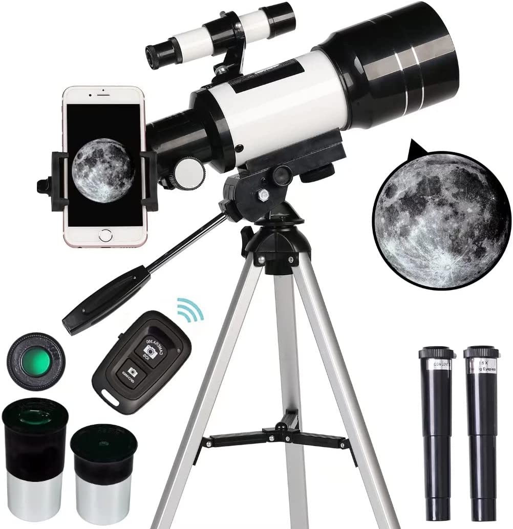 Telescope for Adults & Kids, 70Mm Aperture Refractor (15X-150X) Portable Travel 