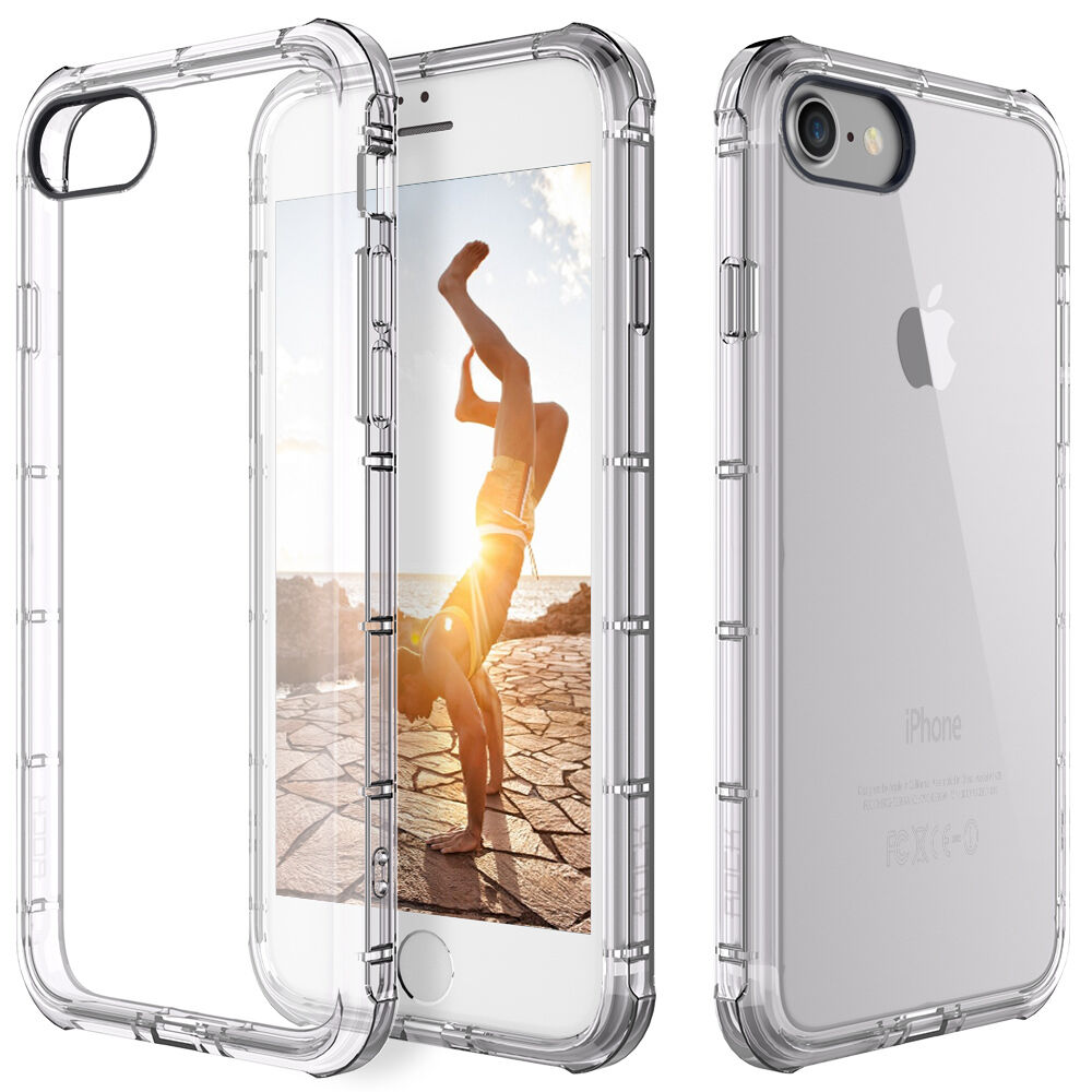 For Apple iPhone 7/8 Case Clear Hybrid Slim Shockproof Soft TPU Bumper Cover