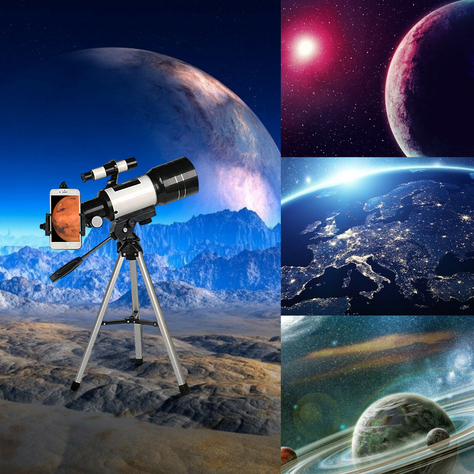 Wide-Angle Astronomical Telescope 150X  Monocular Lunar Observation Telescope*