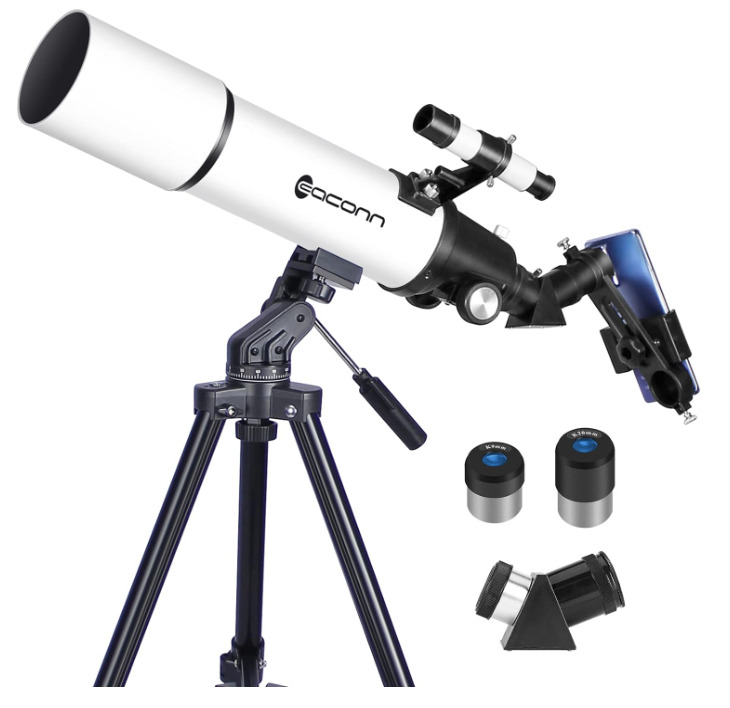 Astronomical Telescope 80AZ 80mm Aperture 600mm Refractor Portable EACONN- E1772
