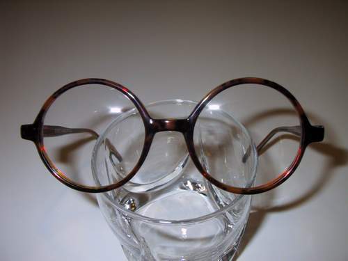 Vintage Style Eyeglasses Medium  Round Tortoise  