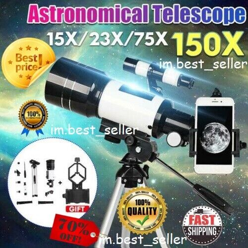 150 X 70mm Aperture Astronomical Telescope Refractor Tripod Finder For Beginners