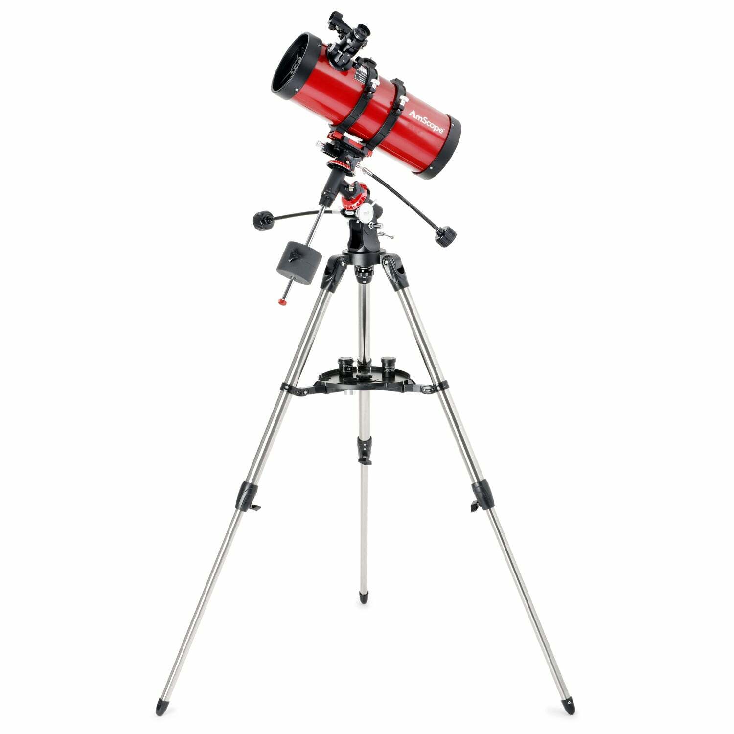 AmScope Reflector EQ Telescope 127mm Aperture 1000mm Focal Length+Red Dot Finder