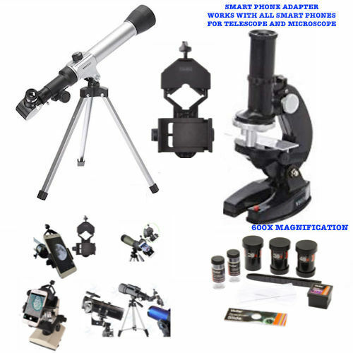  TELESCOPE FULL TRIPOD LUNAR AND FOR STAR OBSERVATION + MICROSCOPE +PHONE MOUNT