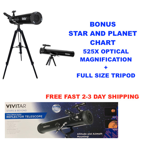 HD 525X TELESCOPE FULL SIZE TRIPOD LUNAR AND FOR STAR MILKY WAY OBSERVATION 