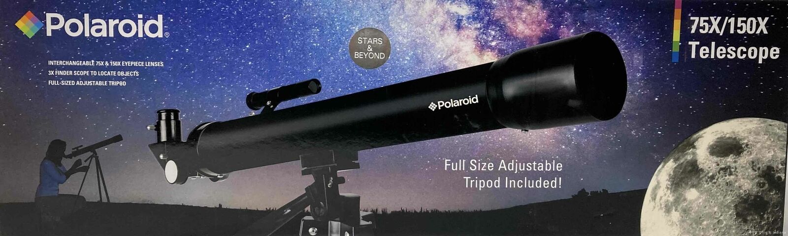NEW Polaroid 75x/150X Telescope 