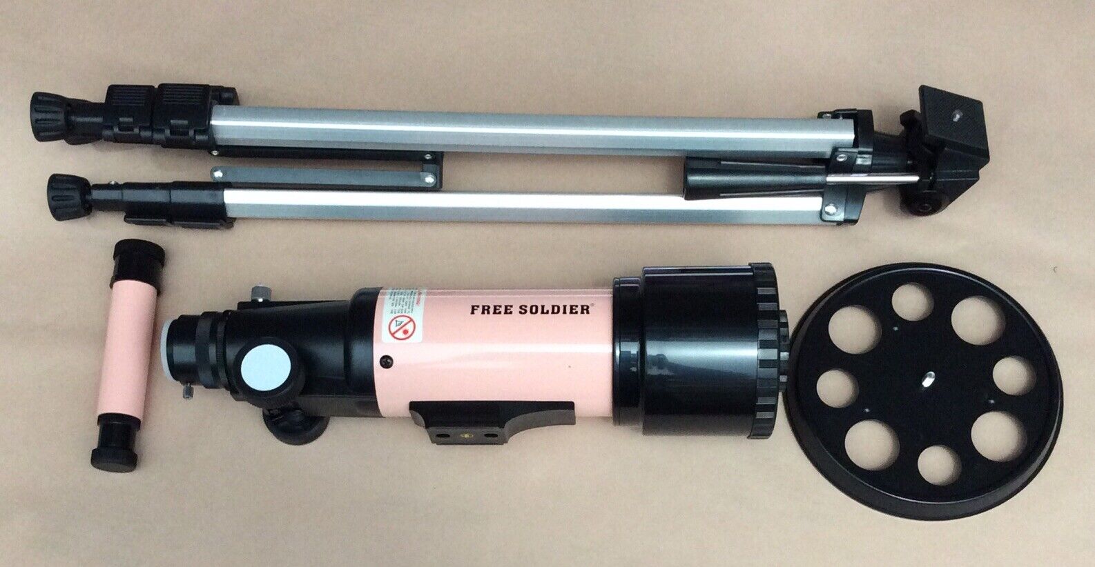 Free Soldier 40070 Astronomical Refractor Telescope Kit, Pink