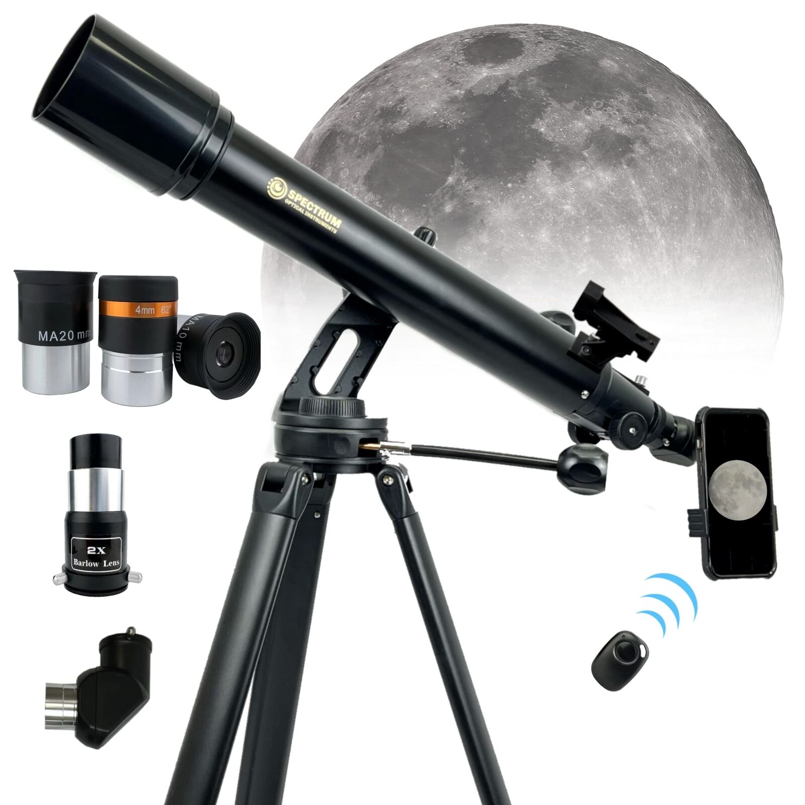 SpectrumOI Telescope for Adults and Kids, 70mm Refractor Telescope for Adults...