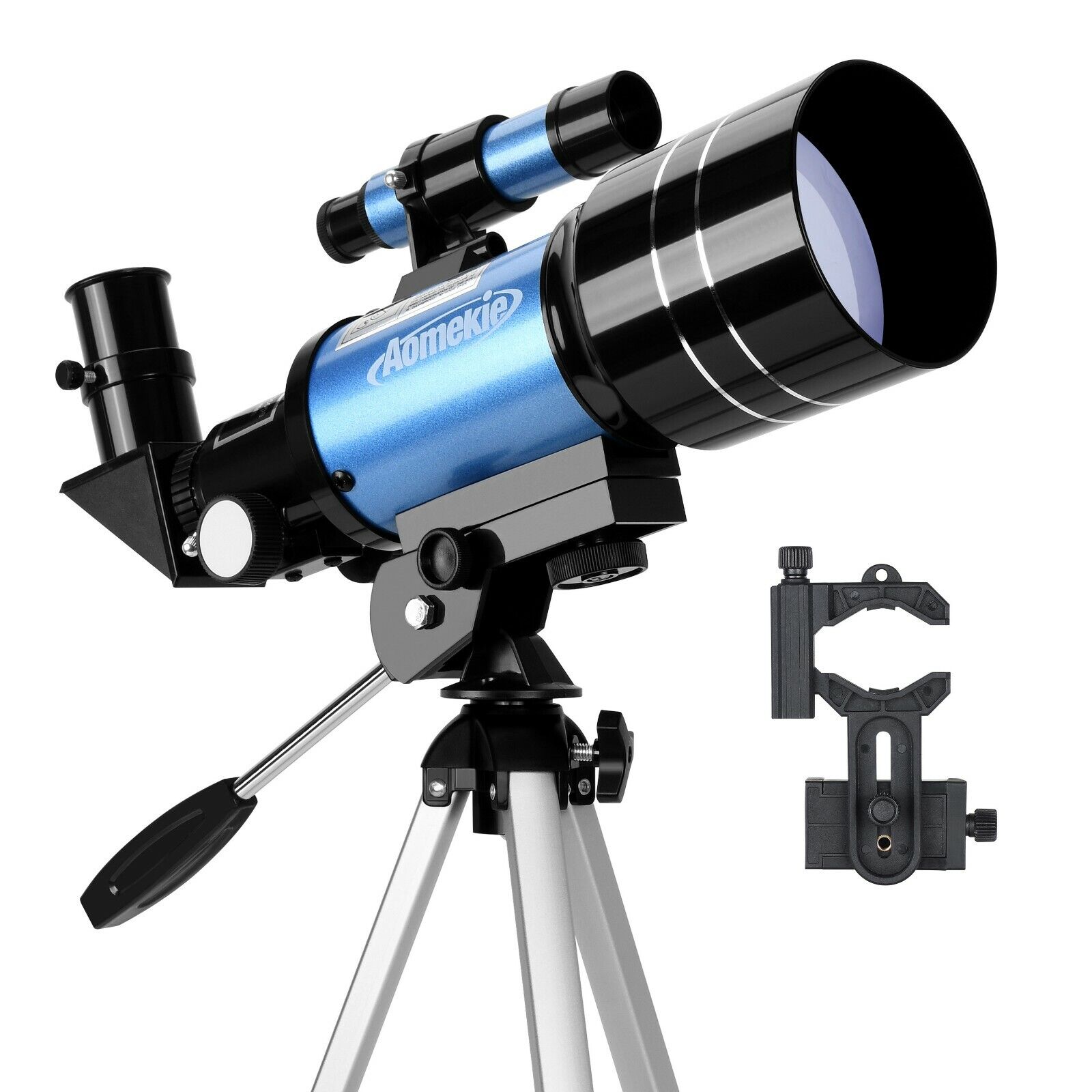 70mm Lens Telescopes Astronomical 15-150X with Tripod Mobile Adapter Kids Gift