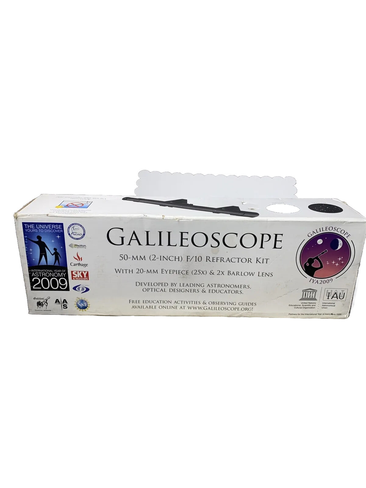 ^^ Galileoscope 2 inch 50MM Refractor Telescope Kit -NEW (QBE21)