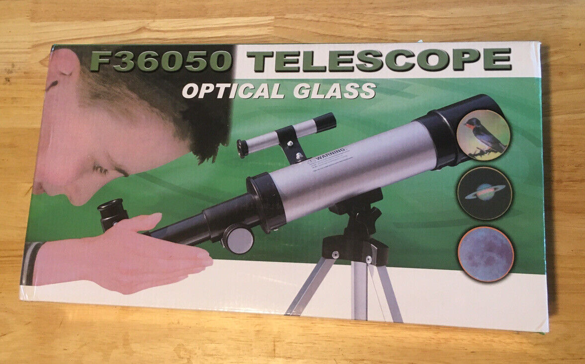 F36050 Optical Glass Telescope 6mm + 20mm Eyepieces Sturdy Tripod - NEW