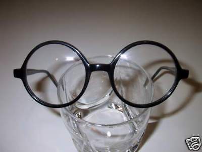 Vintage Style Eyeglasses Bigger Round Black